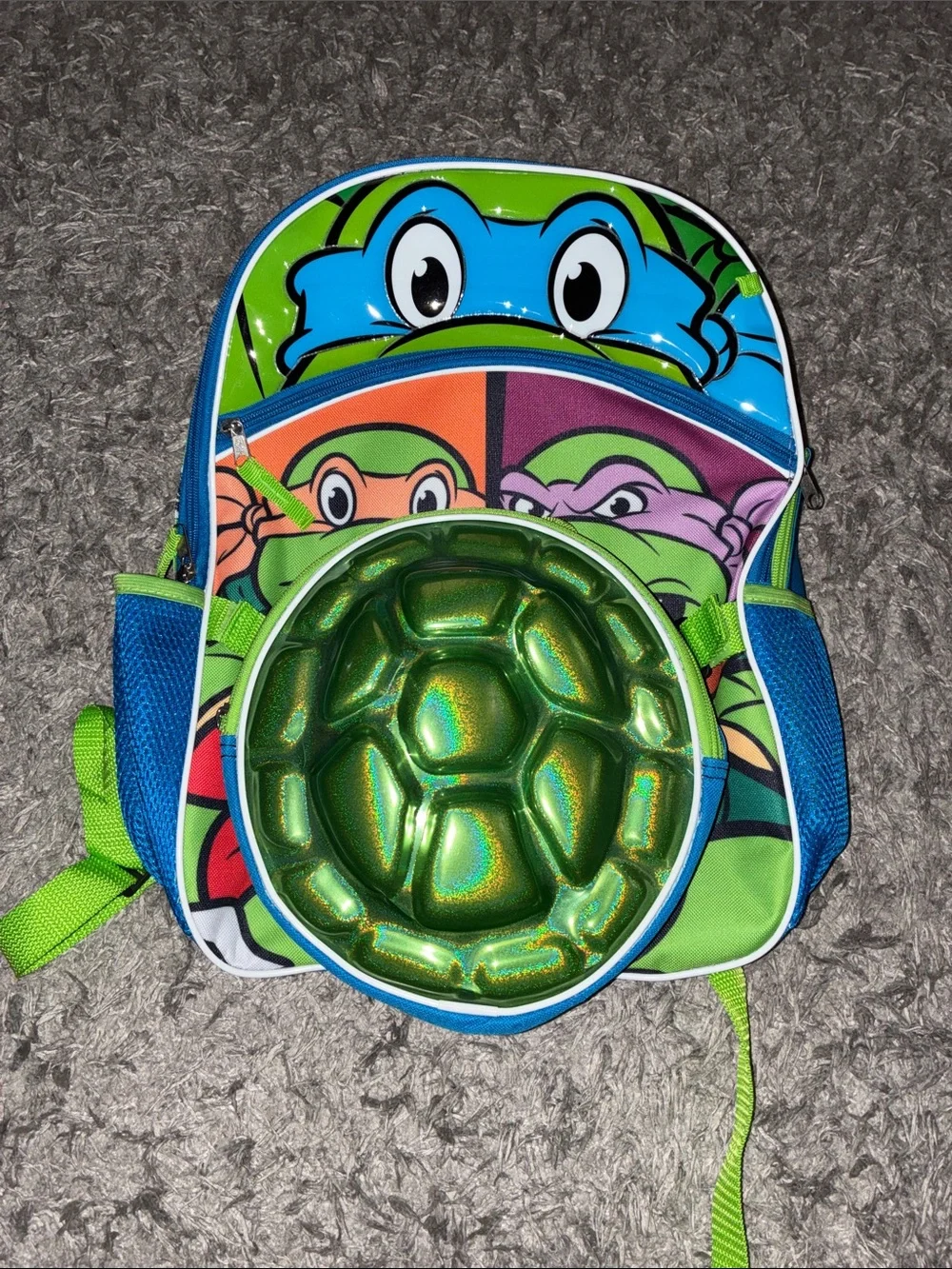 Tmnt teenage Mutant Ninja Turtles 3 pcs backpack lunch box pouch NWTS iridescent